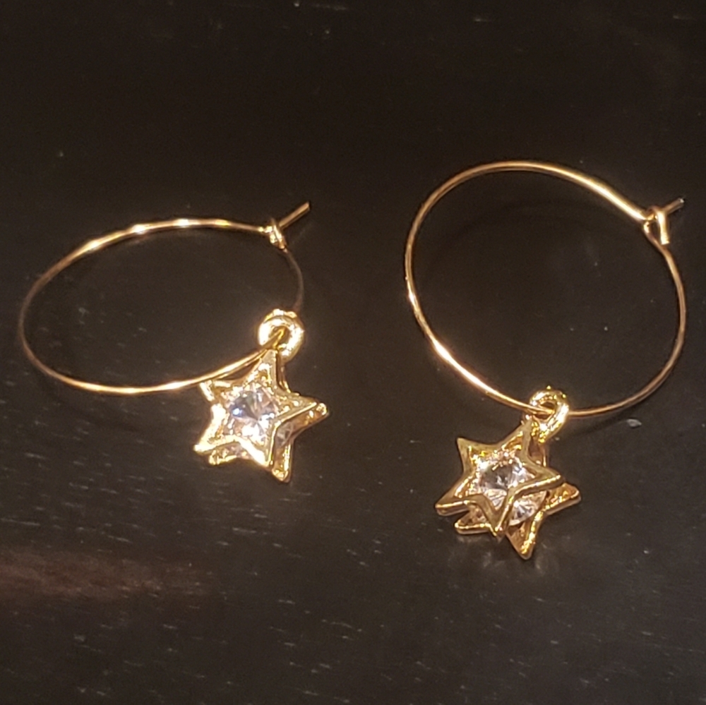 Star Hoop Earrings